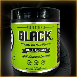 Rolda Black Gel for strong hold and natural shine for all hair types