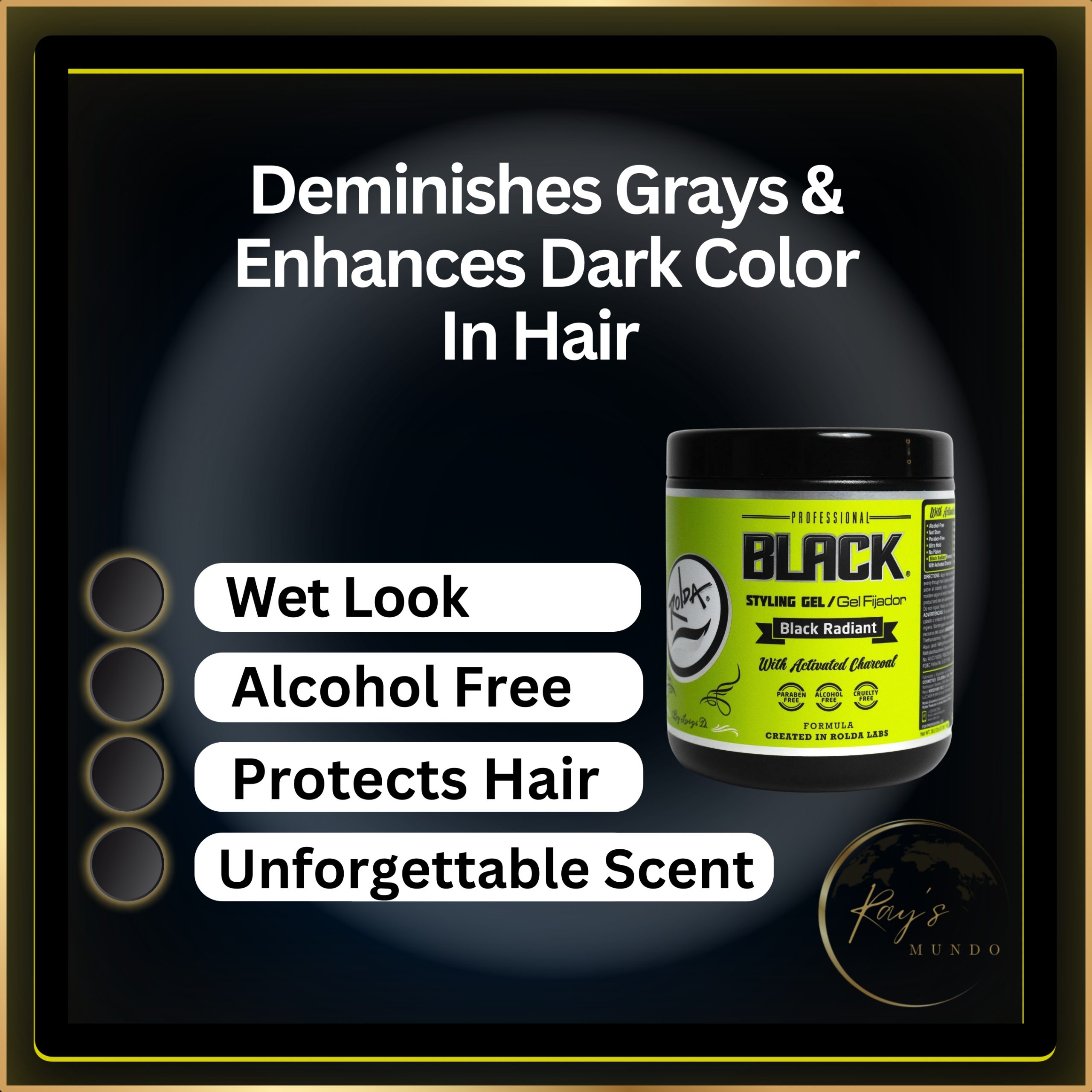Gel with strong hold formula, photographed under bright light