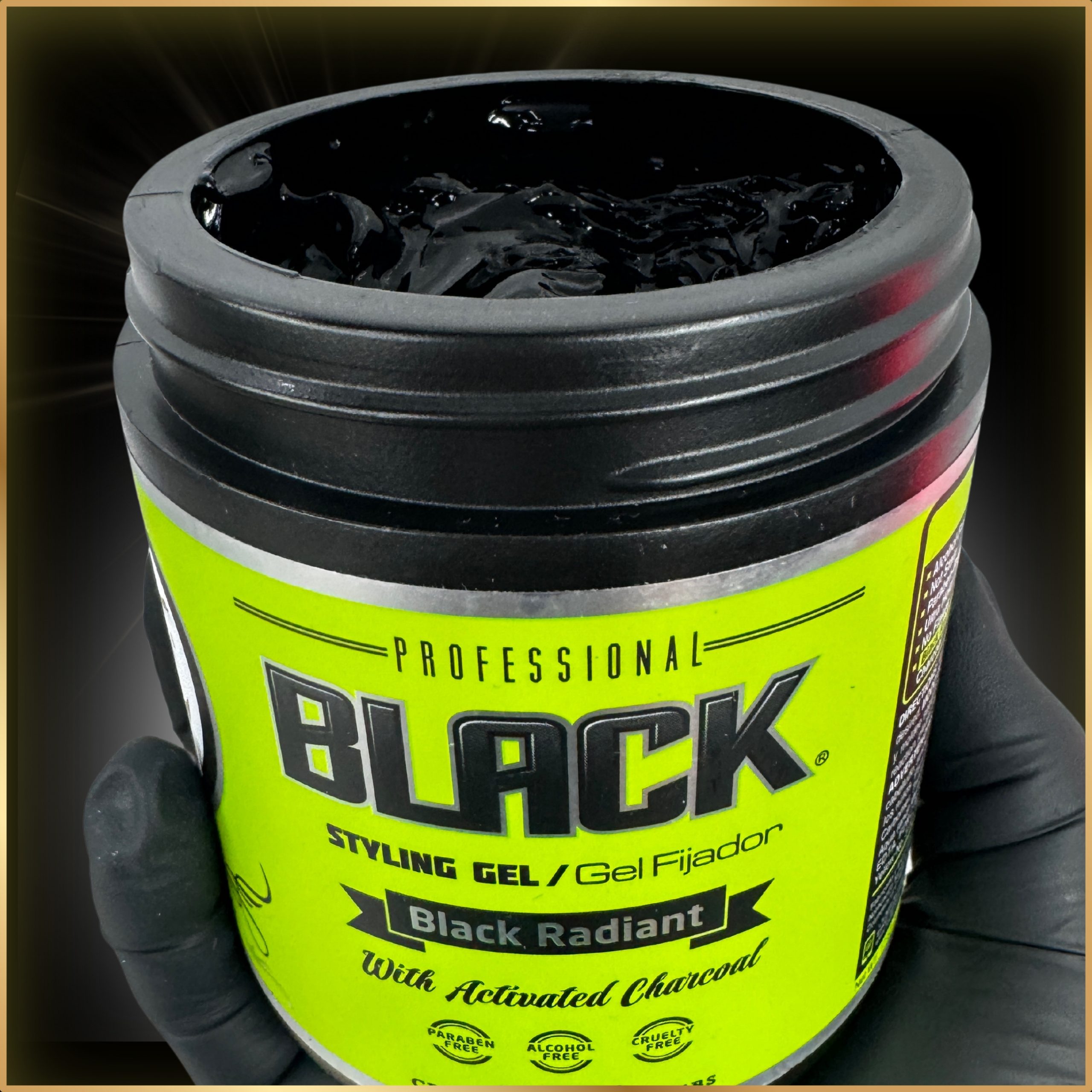 Long-lasting Rolda Black Gel styling solution for men and women