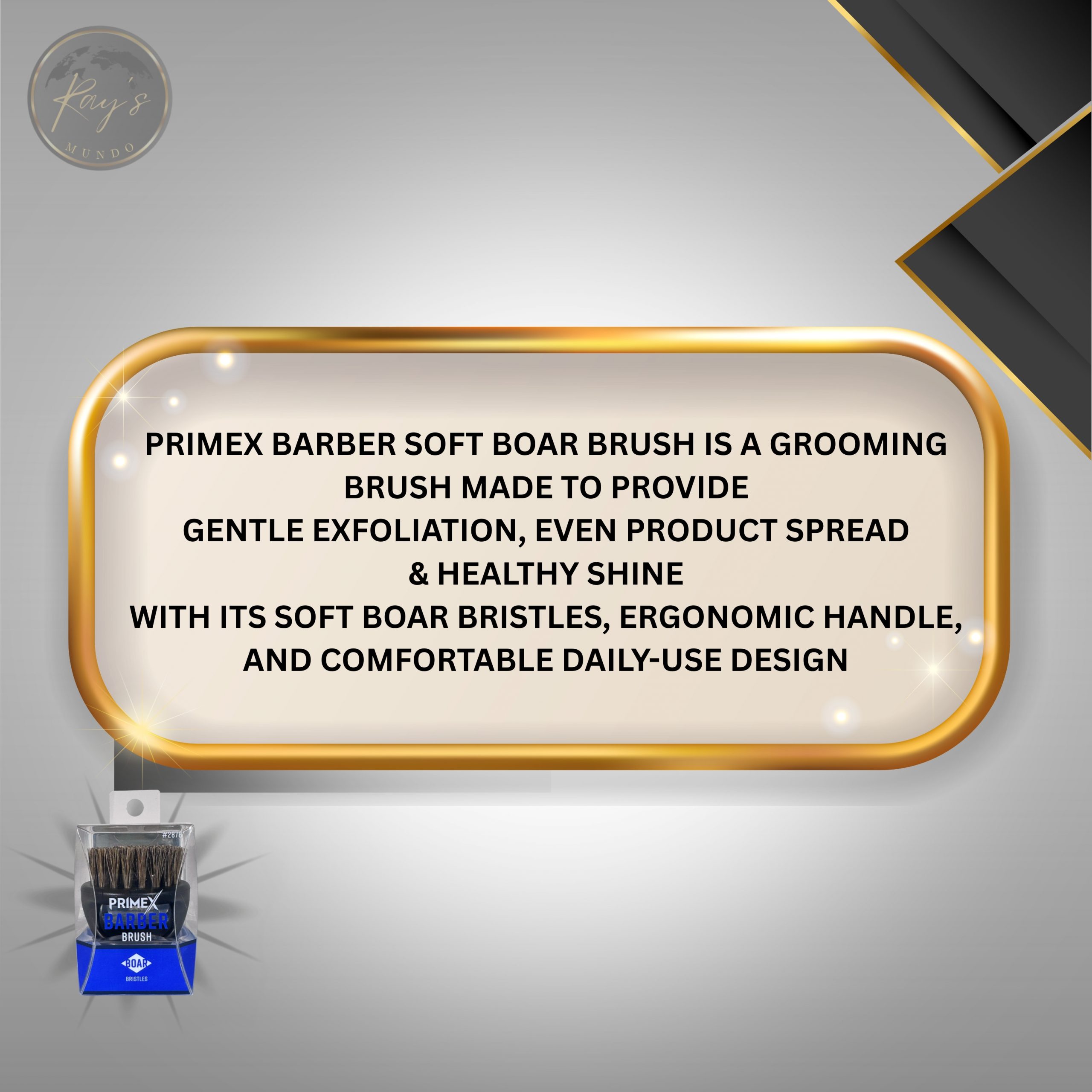 Soft bristle hair brush for gentle grooming