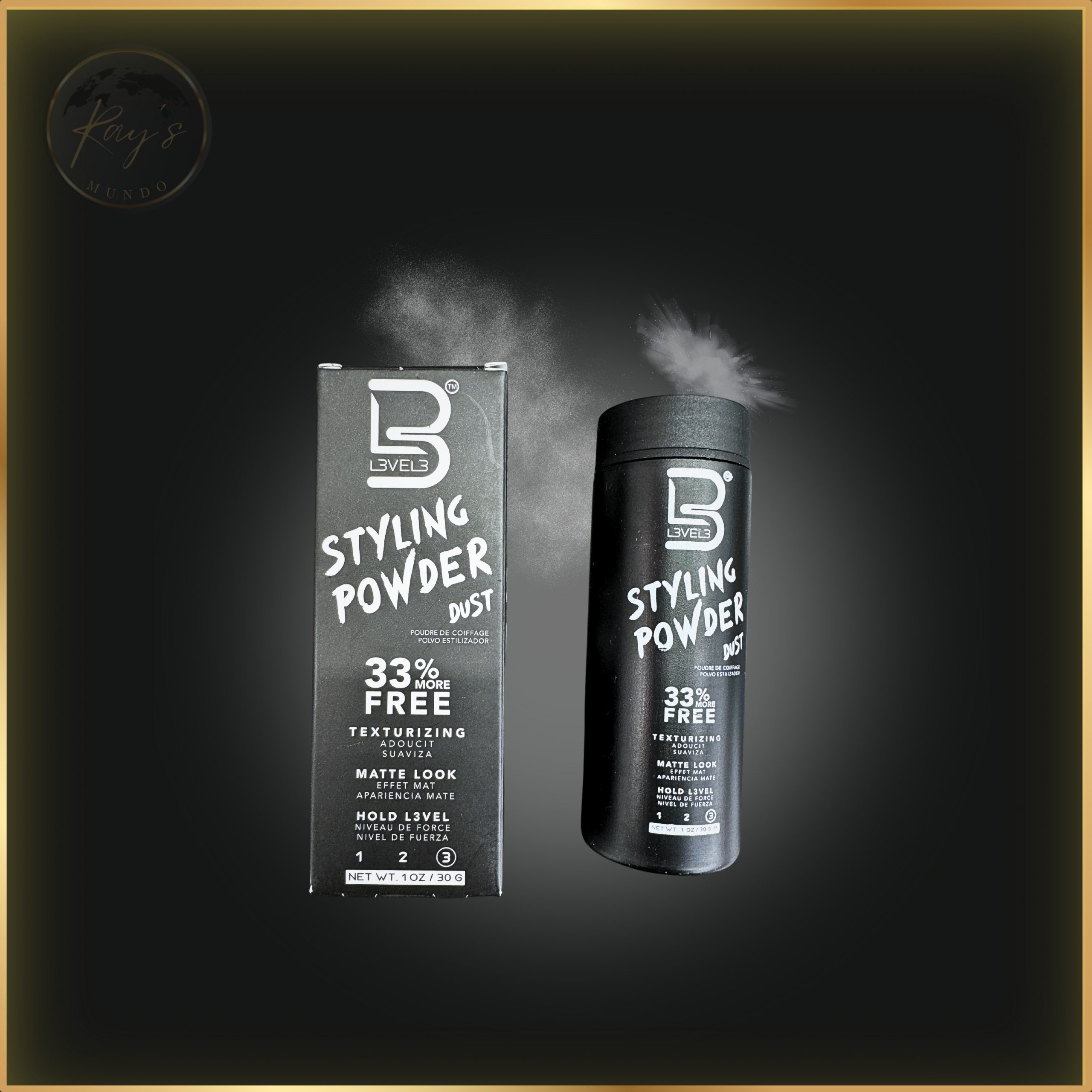 Level 3 styling powder for matte finish and hair volume