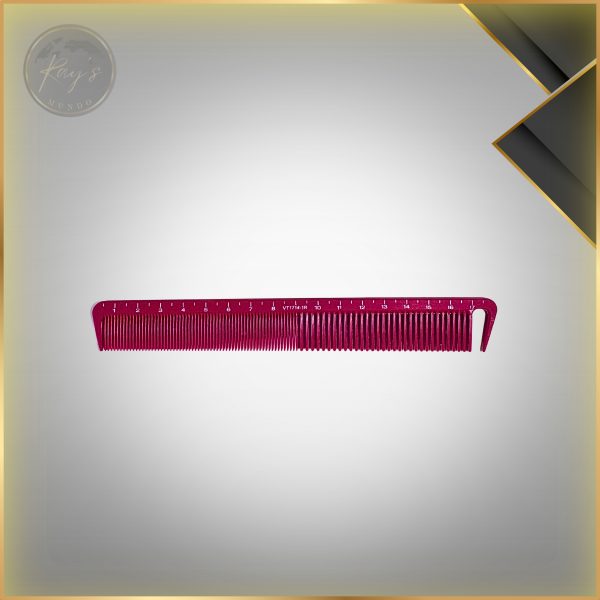 red ceramic hair comb for styling